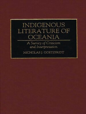 cover image of Indigenous Literature of Oceania